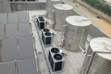 Solar-Panel-Heat-Pump-Combination-System-for-Commercial-Water-Heating Solar-Panel-Heat-Pump-Combination-System-for-Commercial-Water-Heating